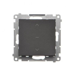 Simon 55 Łącznik roletowy trójpozycyjny 1-0-2 (moduł) 10 A, 250 V~, szybkozłącza Czarny mat TZW1K.01/149