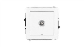 Deco Mechanizm Gniazda Pojedynczego Bnc, Bez Pola Opisowego, Biały Mat...