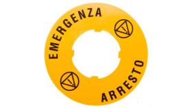 Plastikowy Dysk Do Przycisków Grzybkowych Zewn. 60Mm Emergenza/Arresto...