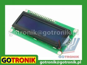 Wyświetlacz LCD1602 niebieskie podświetlenie białe znaki