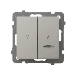 AS Łącznik żaluzjowy, zwierny, z podświetleniem niebieskim kaszmir ŁP-7GS/m/82