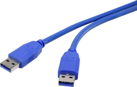 Kabel Kabel USB USB 3.2 Gen1 Renkforce RF-4369446 Złącze męskie USB-A, Złącze męskie USB-A 1.00 m