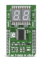 Płytka wyświetlacza, Double, wyświetlacz: Wyświetlacz 7-segmentowy