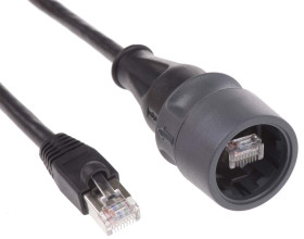 Złącze RJ45 Męski Złącze RJ45 Montaż na kablu Cat5e Bulgin, proste, 8P8C-żyłowe