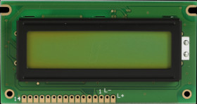 DEM 16217 SYH-LY LCD module, 2x16, H:5.6mm, ge/gn, w.Bel.