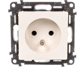 VALENA LIFE Gniazdo pojedyncze z/u 2P+Z kremowy 753285