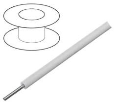 3057/1-WH005 Przewód HookUp Wire d: 16AWG drut Cu PVC biały 300V 30,5m