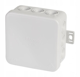 Puszka instalacyjna natynkowa E125 75x75x40mm bezhalogenowa IP54 szara F-TRONIC