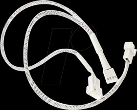 PGW-AC-KOL-159 Kolink 1-to-2 PWM fan splitter cable, 35 cm, braided, white