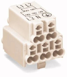 Złączka zasilająca piętrowa 5-torowa nadruk: L1 L2 L3 N SL 272-122/001-000 /500szt./