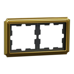 Ramka 2-krotna, Merten, D-Antique, mocca metalik