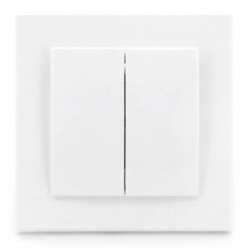 Łącznik światła podwójny, Alegra, kolor biały, 25111003
