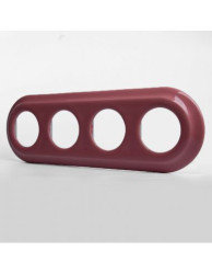 CERAMICZNA RAMKA CZTEROKROTNA PODTYNKOWA PASTELOWA ŁOSOSIOWA CRPT4PŁ