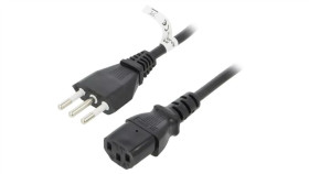 Sn329-3/07/1.8Bk Kabel Cei 23-50 (L) Wtyk, Iec C13 Żeński Pvc 1,8M Czarny 10A