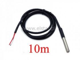 Czujnik temperatury DS18B20 przewód 10m silikon