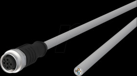 142MIA20050 Sensor cables, M12, 4-pin, coupling &gt; open end, 5 m