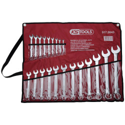 KS Tools 517.0043 Combination Spanners Set, Offset, 21 Pcs 6-32mm
