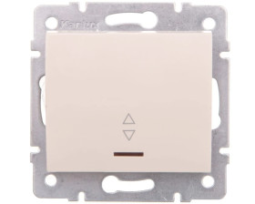 LOGI Łącznik schodowy z LED śrubowy 10AX 250V kremowy 021140103 25141