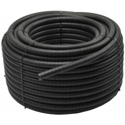 Rura karbowana elektroinstalacyjna 20/14,1mm giętka samogasnąca peszel bez pilota 750N PVC UV czarna 100m TUBIFOR