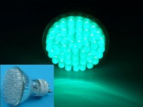 GU-10G GREEN 230V 48xLED 120ř 2,0W