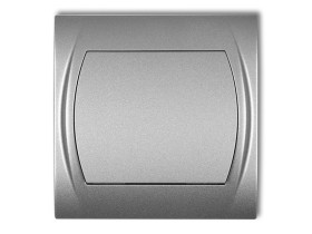 LOGO Wyłącznik pojedynczy srebrny metalik 7LWP-1 KARLIK