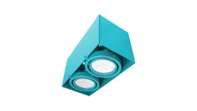 Lampa Sufitowa Blocco Turkus 2X7w Gu10 Led Ml845 Milagro