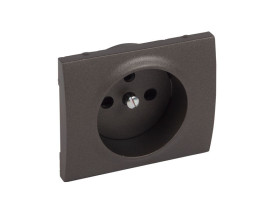 SISTENA LIFE Plakietka Choco gniazda pojedynczego z uziemieniem z przesłonami styków 771228 LEGRAND