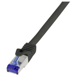 LogiLink C6A043S Network Cable CAT 6A S/FTP Black 1.50 m RJ45