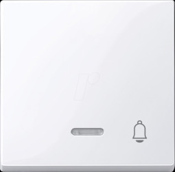 435825 System M, rockerwith window + bell imprint, active white glossy