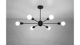 Lampa Stołowa Nira Kolor Czarny, Elegancki Szklany Klosz, Wymienne Źródło...