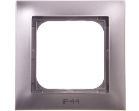 IMPRESJA Ramka pojedyncza do łączników IP44 tytan RH-1Y/23