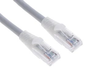 Kabel kategorii 6, Szary, Wtyk RJ45/męski RJ45dł.: 10m, mat. koszulki: PVC