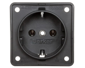 Berker Integro Gniazdo SCHUKO antracyt, mat 941852505