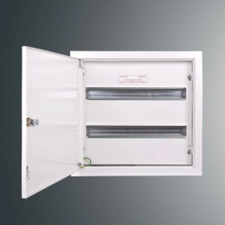 Rozdzielnica p/t modułowa RW 27NN 2 x 20S 392x423x130 szyna TSH35 zamek patent.9081 IP30 RAL9003