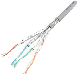 Roline 21.15.0883 Przewód sieciowy CAT 6a S/FTP szary 100 m