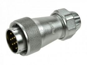 Wtyk przemysłowy męski, 12 pinów, na przewód