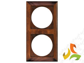 PERŁA Ramka 2 drewniana podwójna teak natura Ra-2PN ABEX