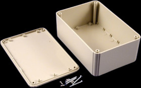 ABS enclosure, (L x W x H) 150 x 100 x 60 mm, light gray (RAL 7035), IP54, RL6435