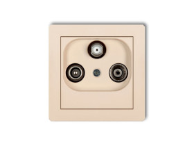 DECO Gniazdo antenowe RTV-SAT końcowe multimedialne (Internet) beżowy 1DGM KARLIK