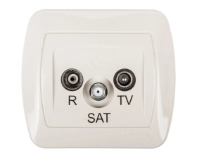 Simon Akord Gniazdo antenowe RD/TV/SAT końcowe beżowe AAS/12