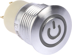 Nasadka przełącznika Zatrzaskowy SPST średnica wycięcia 16mm, montaż panelowy RS PRO