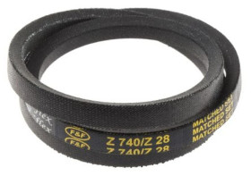 Pas napędowy, profil Z, materiał: PET, guma, 10mm x 6mm x 710mm, RS PRO