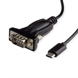 VALUE Kabel konwertera USB - Serial, typ C - RS232, czarny, 1,8 m