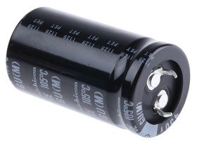Kondensator 220μF 450V dc Zatrzaskowy Nichicon roztaw: 10mm 25 (Dia.) x 45mm