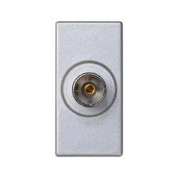 Connect Płytka K45/2 gn. TV żeńskie 22,5x45mm + wkład aluminium K102B/8