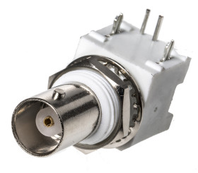 Złącze koncentryczne Montaż na płytce drukowanej Żeński 50Ω typ złącza Złącze BNC Przepust