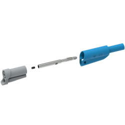Adapter z wtykiem bananowym Męski Śruba Niebieski 20A Electro PJP rozmiar 4 mm