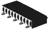 Socket housing, 12 pole, pitch 3.96 mm, straight, black, 1-87025-2