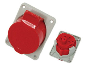 Gniazdo izolacyjne tablicowe 16A/5/400V siłowe IP44 z zaciskami gwintowymi 145 TAREL