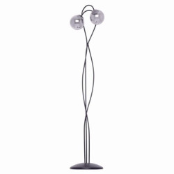 Lampa podłogowa na E14 grafitowa z dwoma kloszami RUBI K-5119 Kaja Lighting